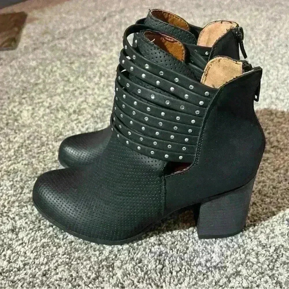 DOLCE by Mojo Moxy Womens ZR5L Almond Toe Ankle Boots & Booties, Black, Size 6 - Picture 3 of 11